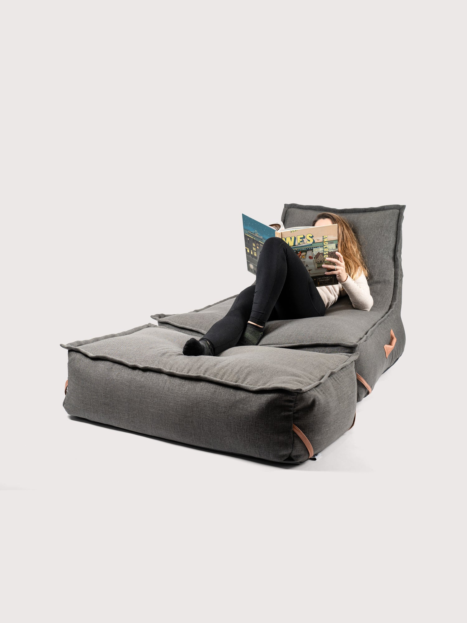 Modular Lounge PUF 80% Lino - Gris Oscuro