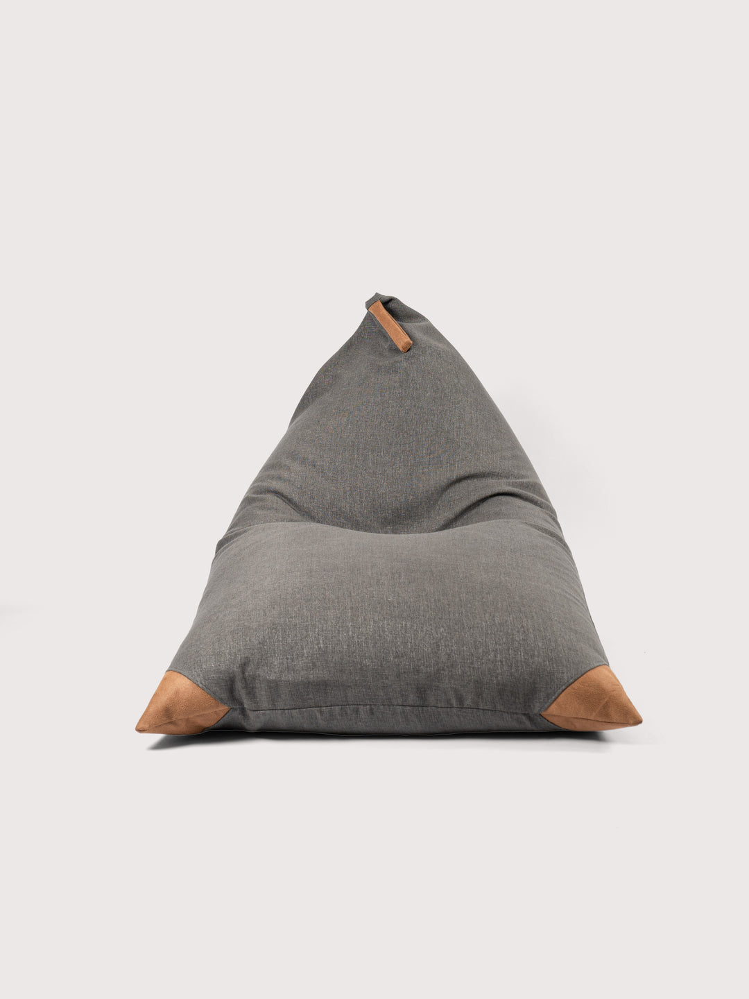 Puff Triangular de Interior PUF 80% Lino - Gris Oscuro