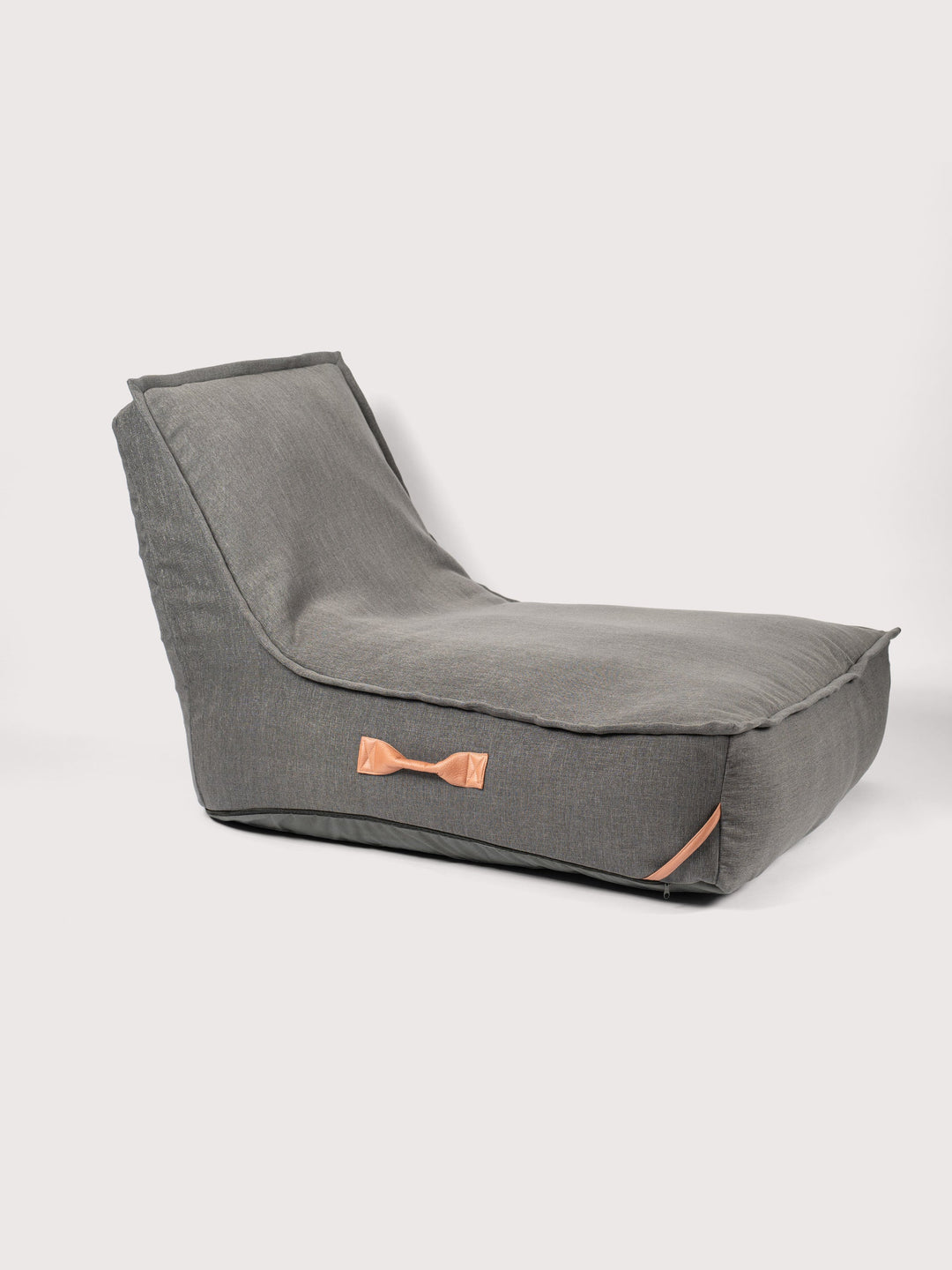 Funda Sillón Lounge PUF 80% Lino - Gris Oscuro