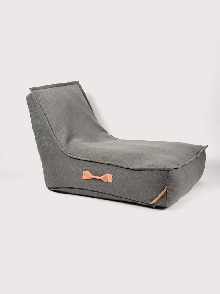 Funda Sillón Lounge PUF 80% Lino - Gris Oscuro