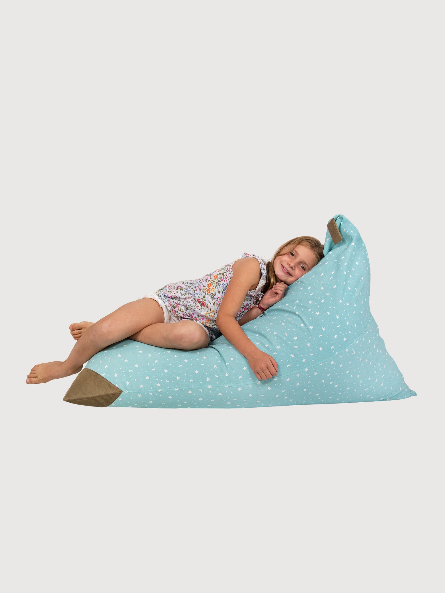 Puff Triangular para Niños PUF - Estrella Verde