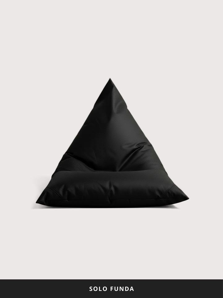 Funda Puff Triangular Exterior Puf (Sin Relleno) - Negro