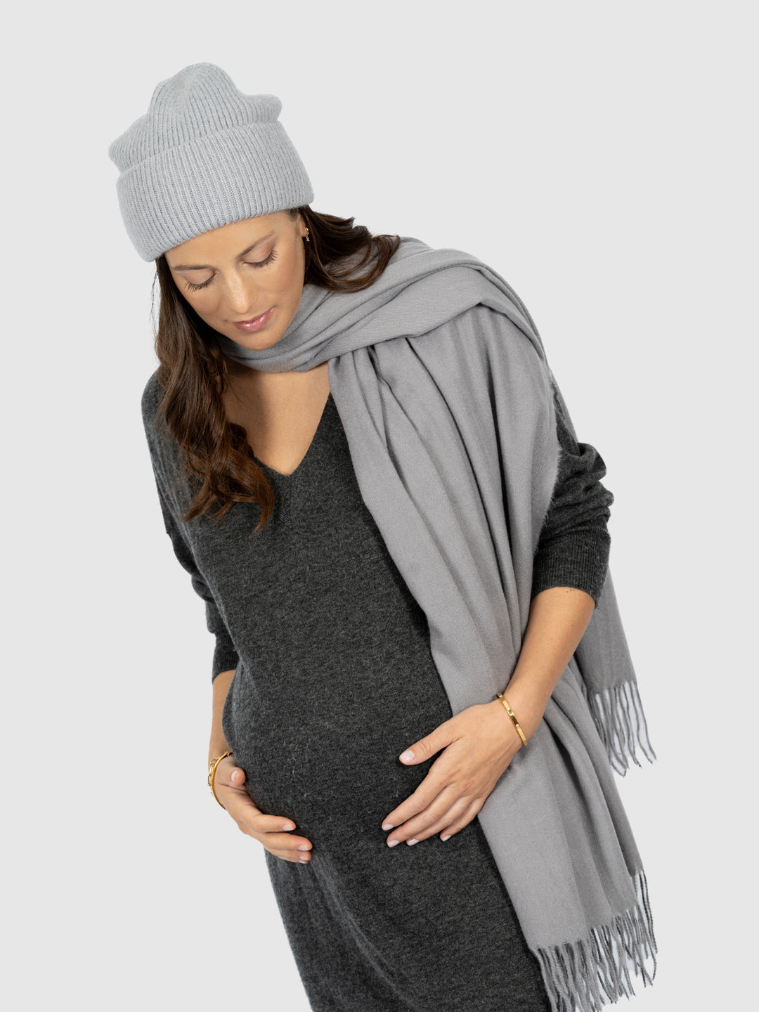 Pack Gris - Pashmina & Gorro