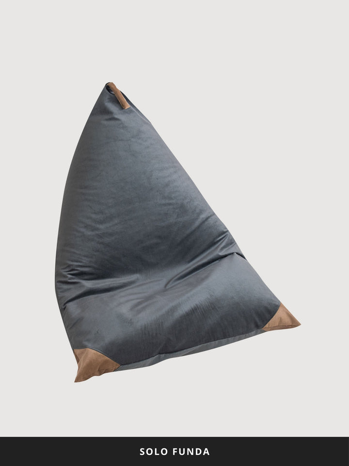 Funda Puff Triangular de Interior PUF (Sin Relleno) - Gris Oscuro