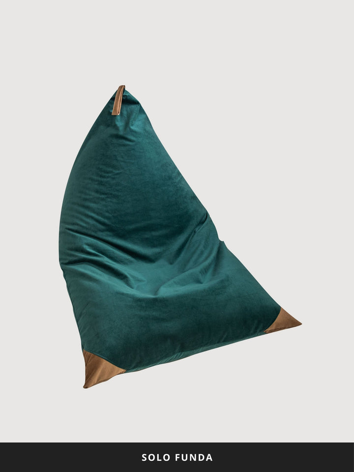 Funda Puff Triangular de Interior PUF (Sin Relleno) - Verde Botella