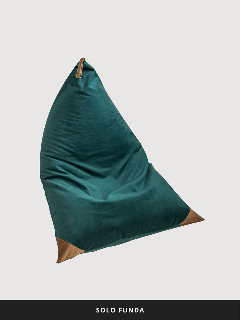 Funda Puff Triangular de Interior PUF (Sin Relleno) - Verde Botella