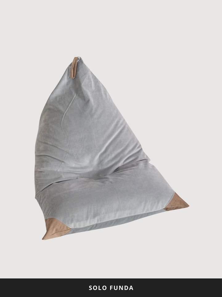 Funda Puff Triangular de Interior PUF (Sin Relleno) - Gris Claro
