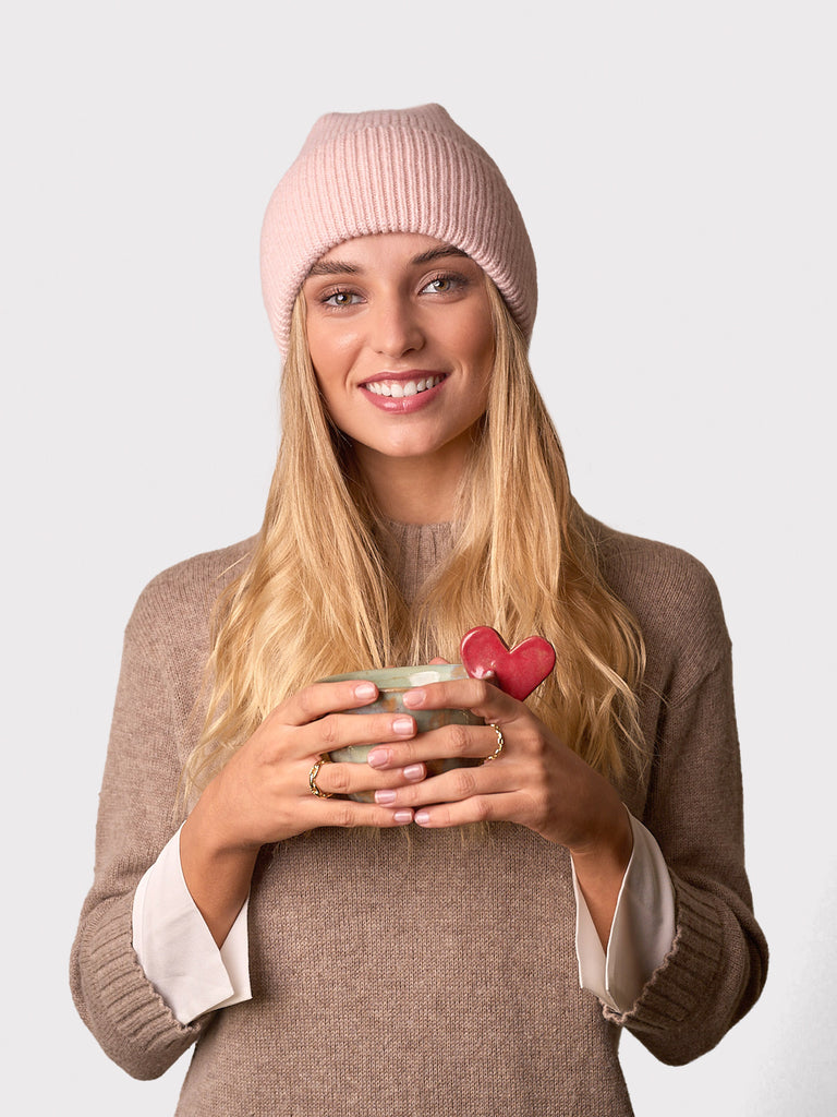 Gorro Tejido Mixto Cashmere - Rosado