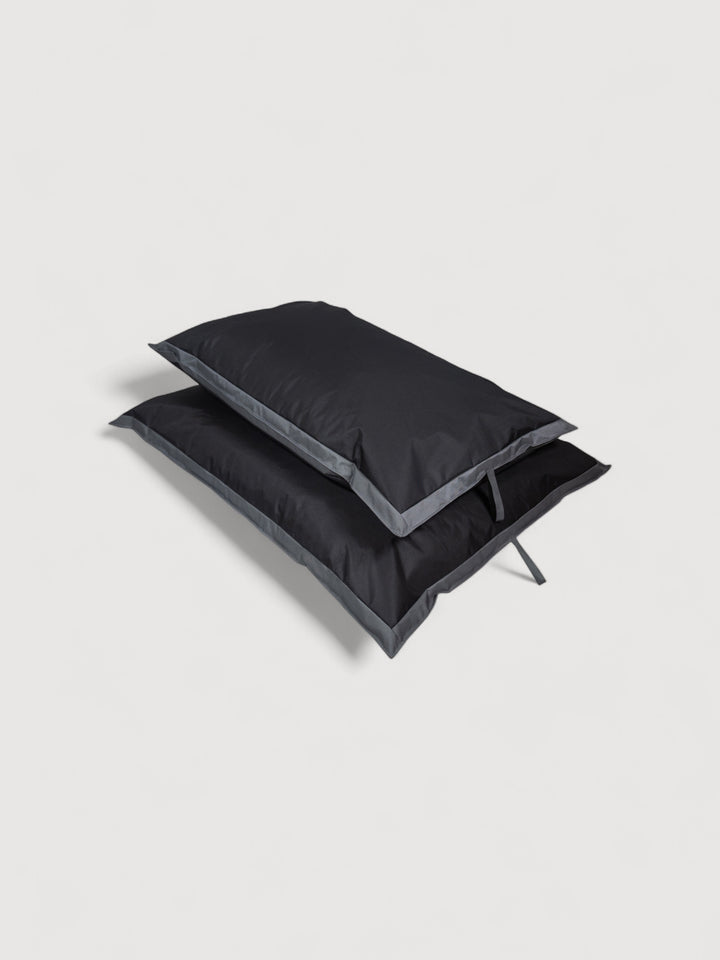 Puff Rectangular Exterior Impermeable PUF - Negro / Gris Oscuro