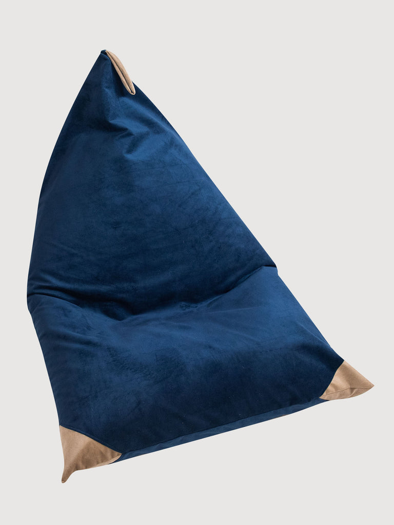 Funda Puff Triangular de Interior PUF (Sin Relleno) - Azul