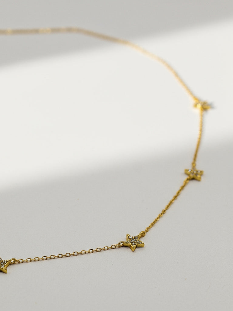 Collar Cinco Estrellas Brillantes