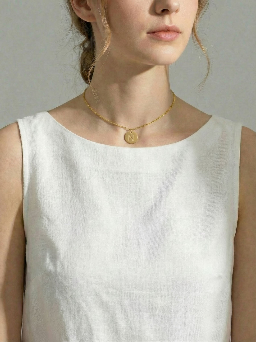 Collar Letra Calada - Oro