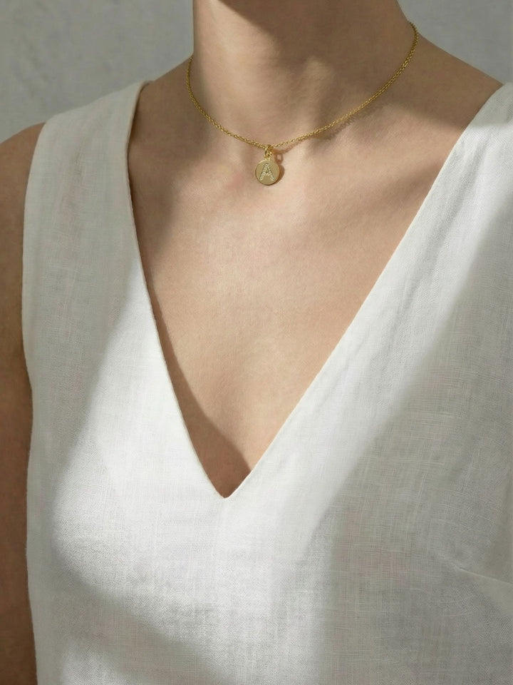 Collar Letra Circonitas