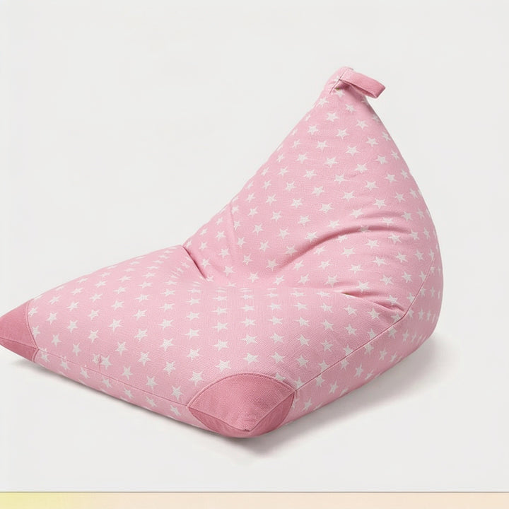 Puff Triangular para Niños PUF - Estrella Rosada con Punta Rosada