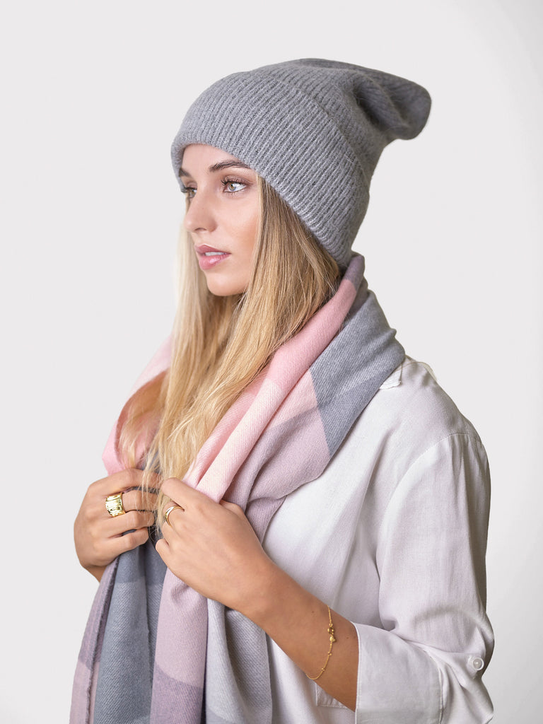 Gorro Tejido Mixto Cashmere- Gris
