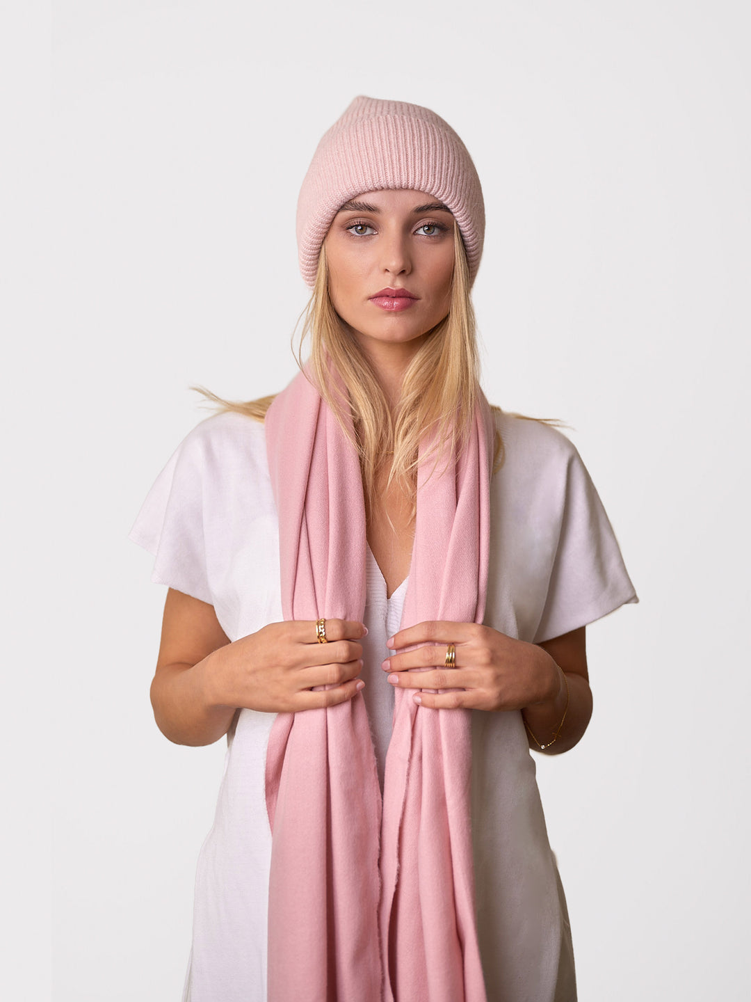 Pack Rosado - Pashmina & Gorro