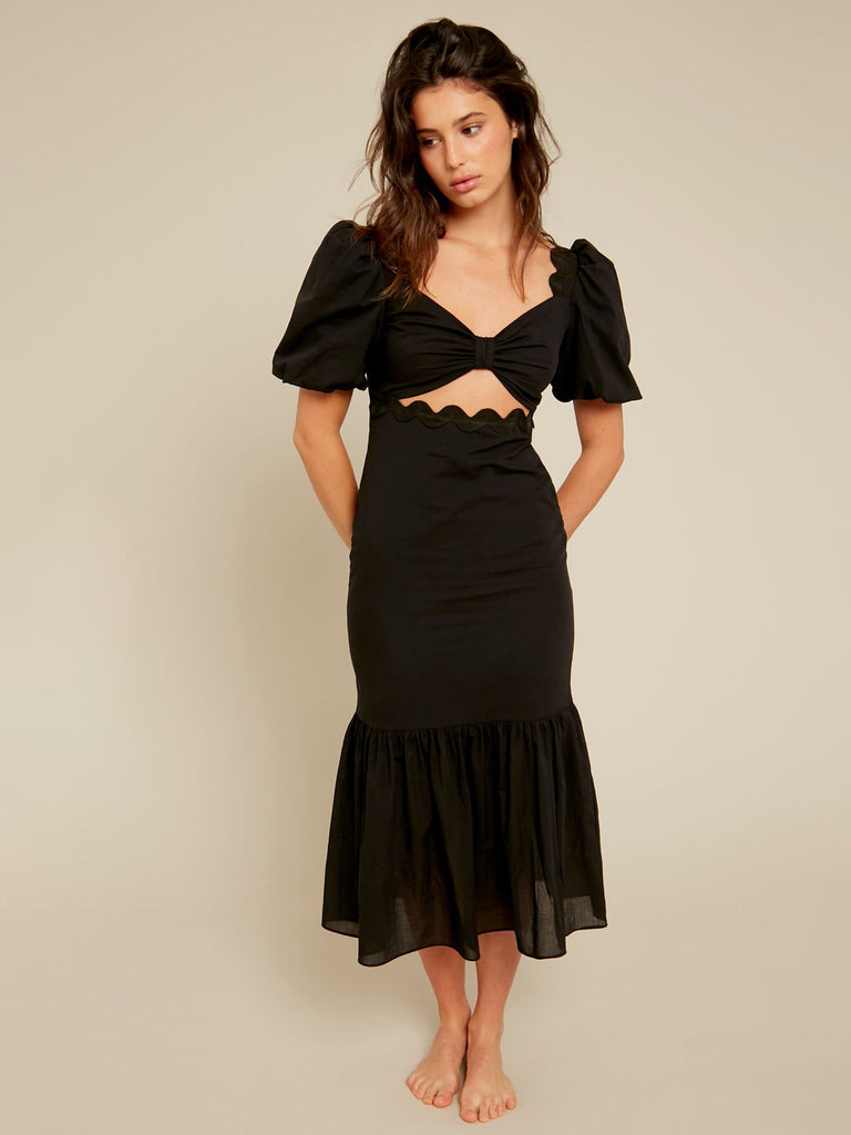 Vestido Algodón Mangas Abullonadas