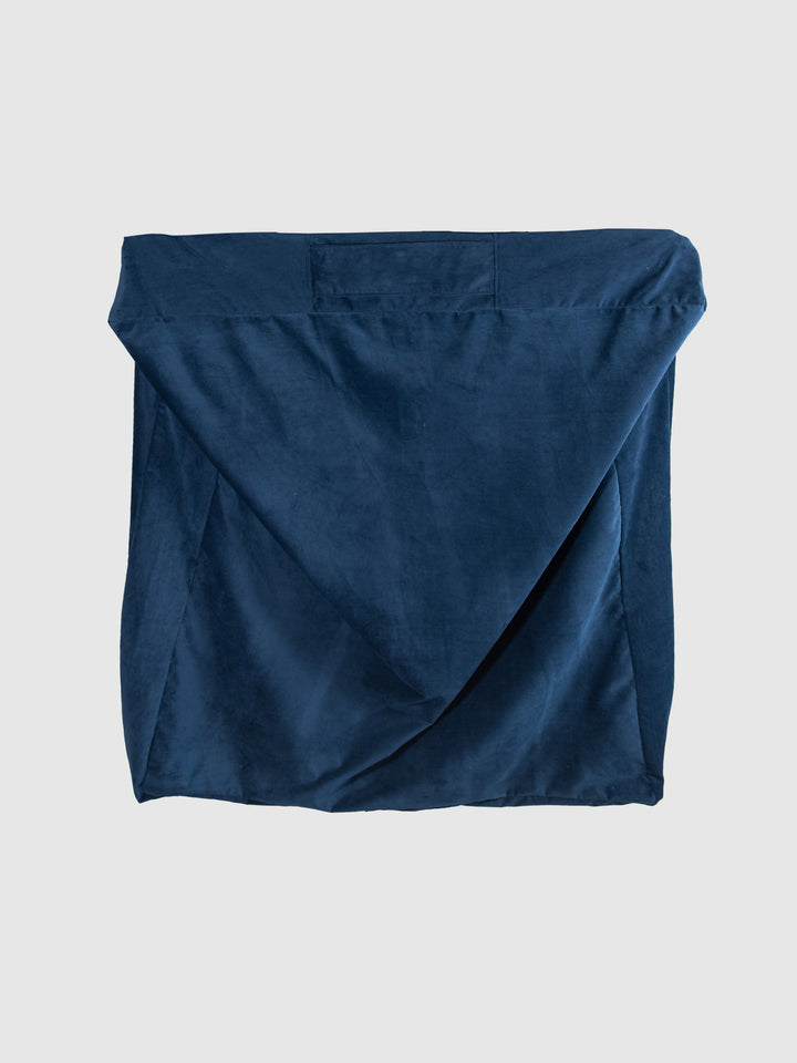 Funda Terciopelo Cama Mascotas PUF - Azul