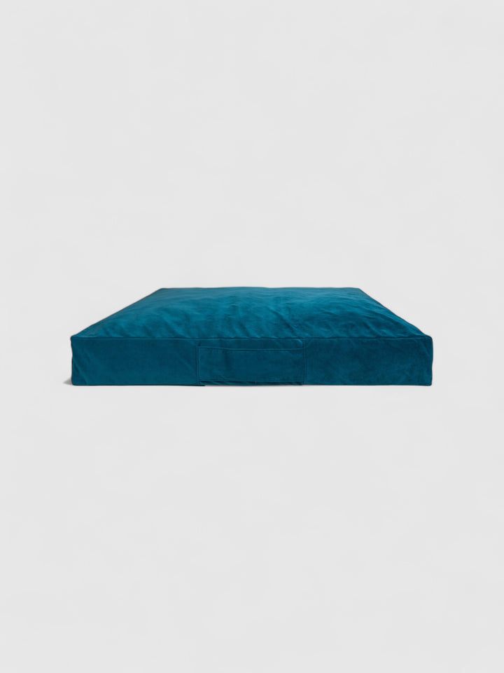 Cama Mascotas Terciopelo PUF - Turquesa