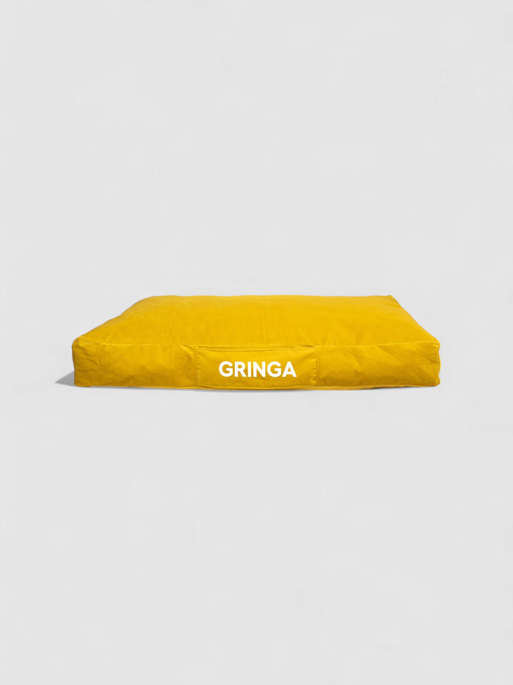 Cama Mascotas Terciopelo PUF - Amarillo