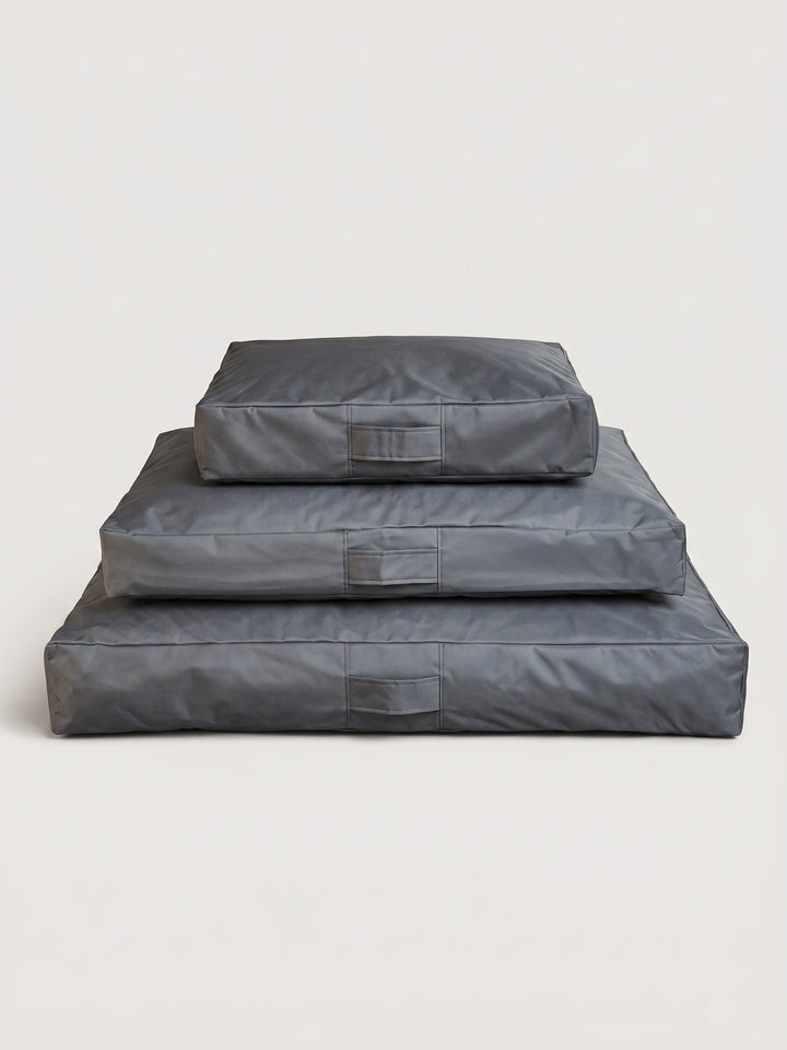 Cama Mascotas Lona PUF - Gris Oscuro