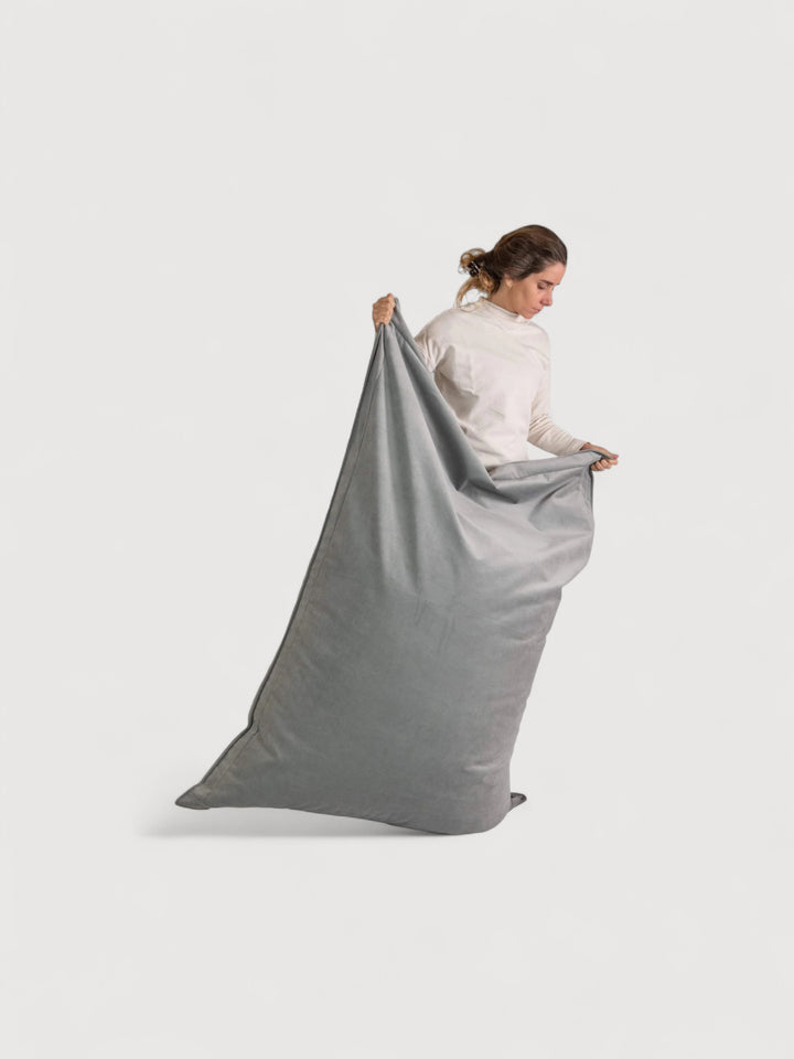 Puff Rectangular de Interior PUF - Gris Claro