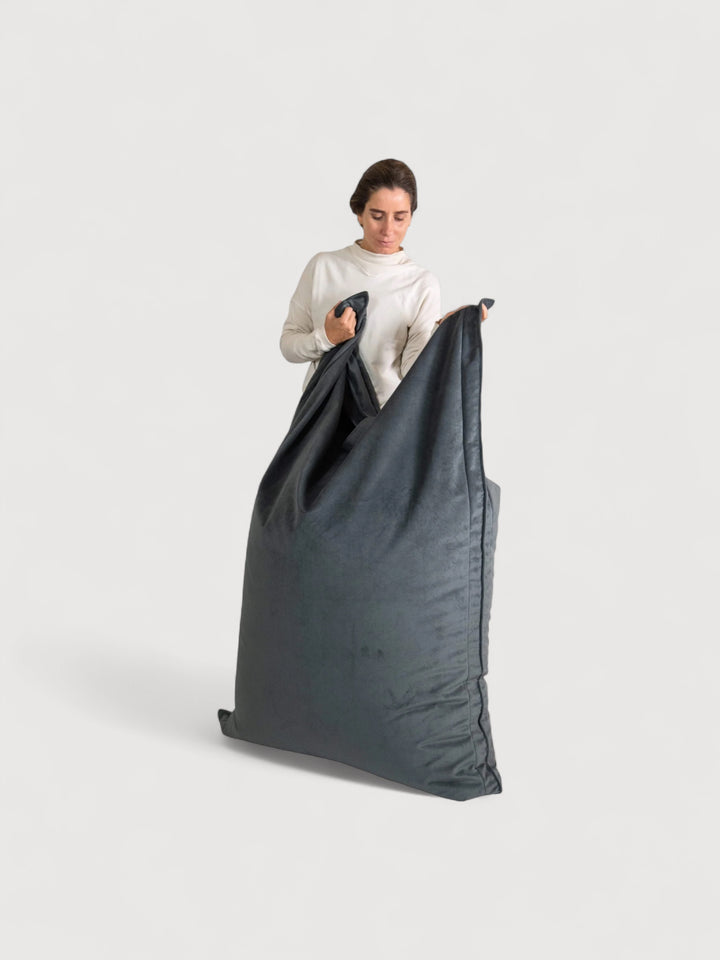 Puff Rectangular de Interior PUF - Gris Oscuro