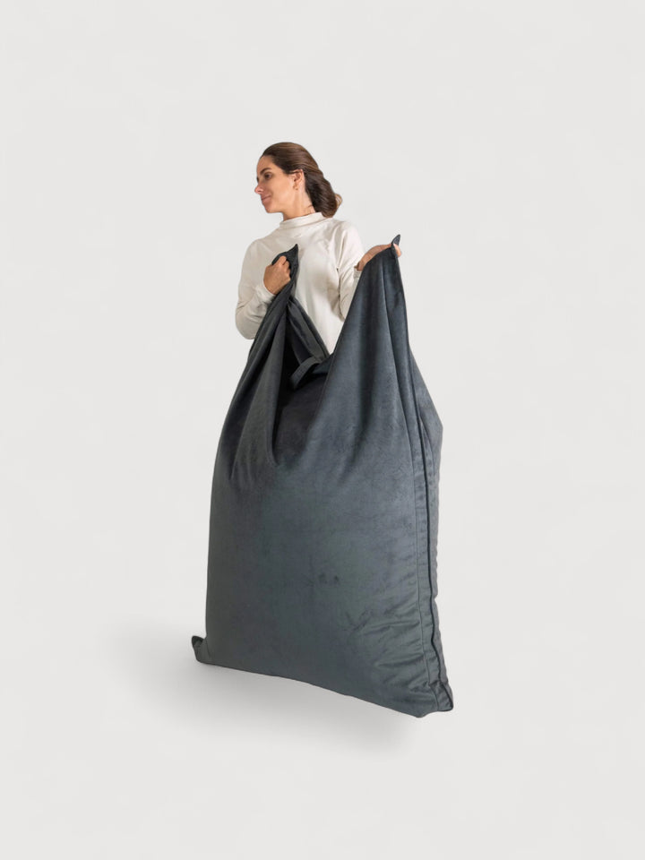 Puff Rectangular de Interior PUF - Gris Oscuro