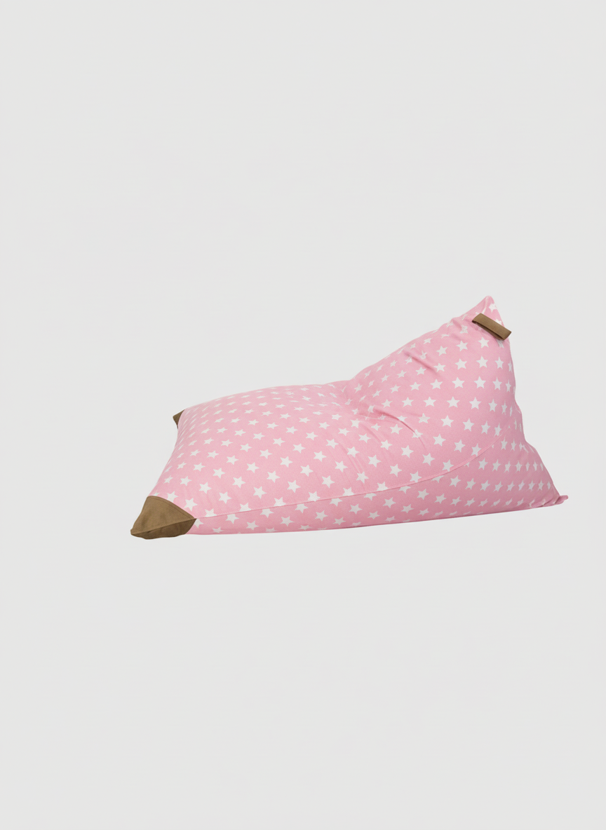 Puff Triangular para Niños PUF - Estrella Rosado