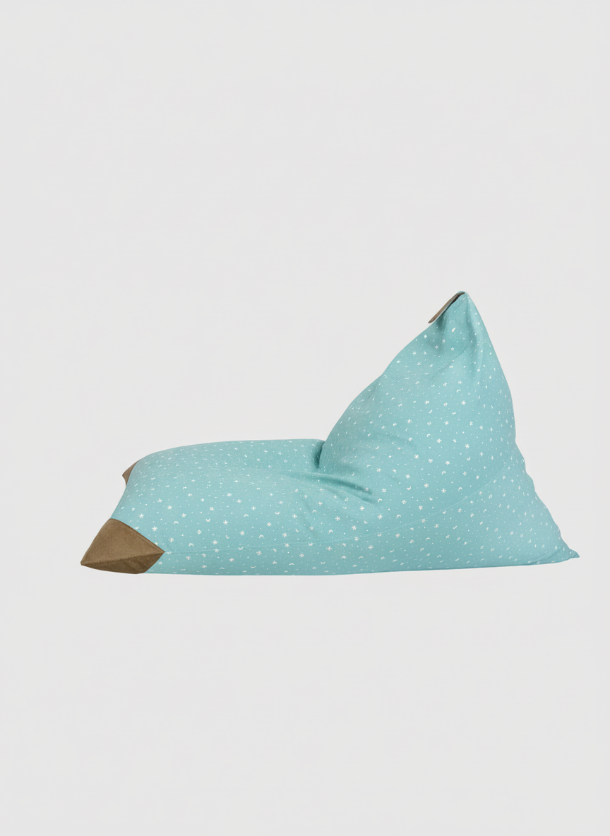 Puff Triangular para Niños PUF - Estrella Verde