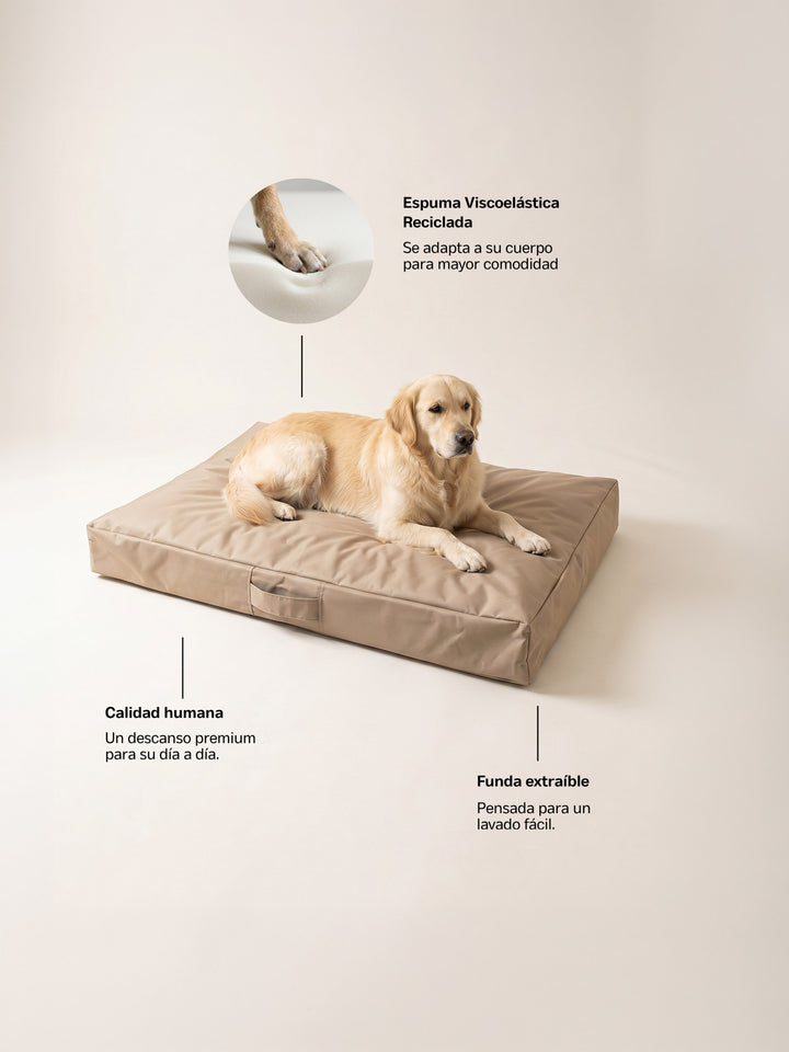 Cama Mascotas Lona PUF - Arena