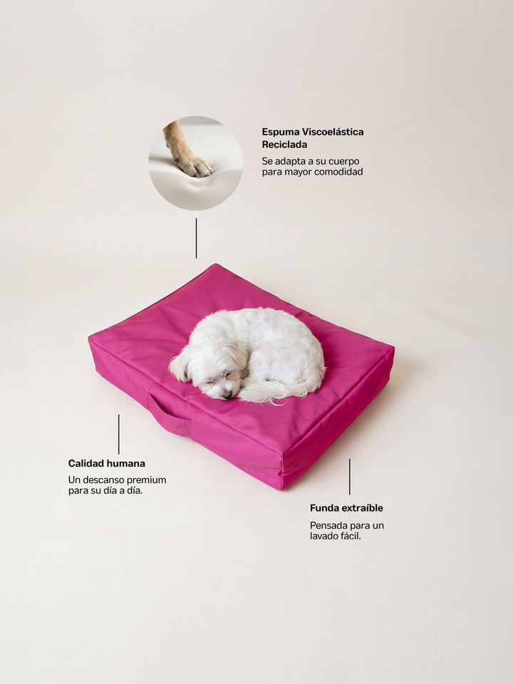 Cama Mascotas Lona PUF - Fucsia