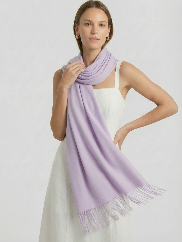 Pashmina Tejido Mixto Cashmere - Lila