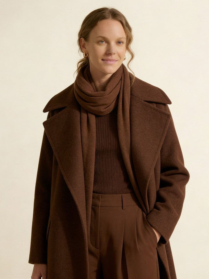 Pashmina Tejido Mixto Cashmere - Café Chocolate