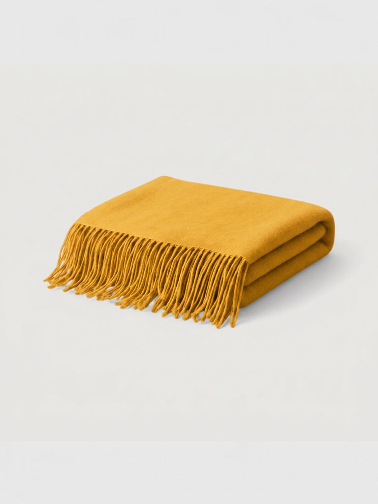 Pashmina Tejido Mixto Cashmere - Mostaza