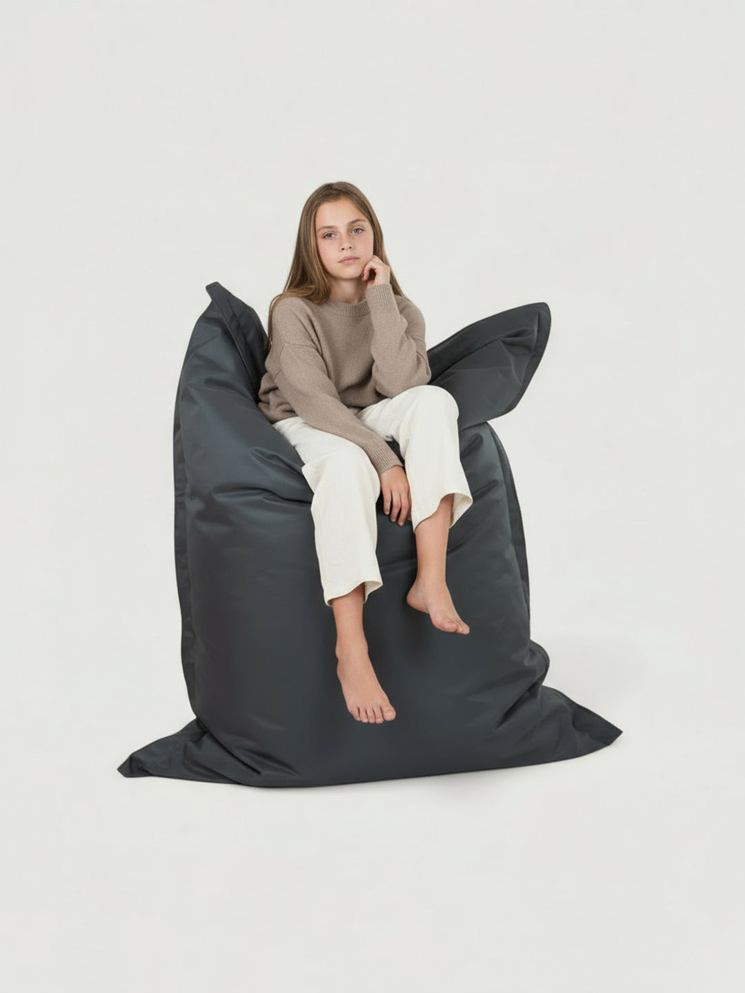 Puff Rectangle Fumer Puff Rectangular Exterior Impermeable PUF - Gris Oscuro / Gris Oscuro ...